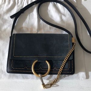 Chloe Studded Suede & Leather Small Faye